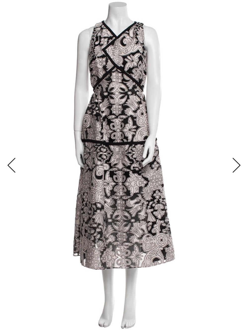 PRICED TO SELL QUCK: ROLAND MOURET Black and Cream Stunning Evening Gown US 6